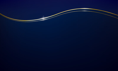 ラグジュアリーな雰囲気のゴールド線のある波型背景素材