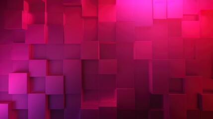 Generative AI, Beautiful gradient abstract background with viva magenta pink color, horizontal wallpaper. Abstract studio room geometric background