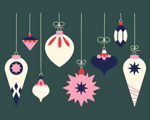 Christmas background with Xmas balls. Christmas vector background. Xmas sale, holiday web banner.