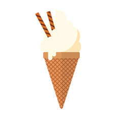 Vanilla ice cream cone