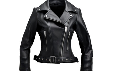 Asymmetrical Trendy Faux Leather Jacket transparent PNG
