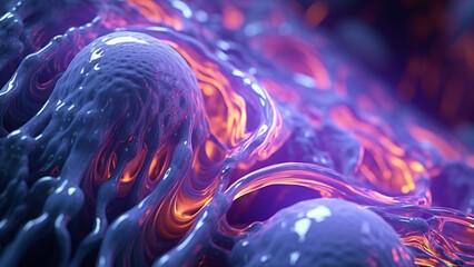 Bio-luminescent fiber abstract background