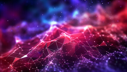 Holographic Particle Network abstract background