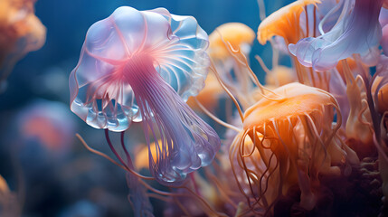 under water anemone macro