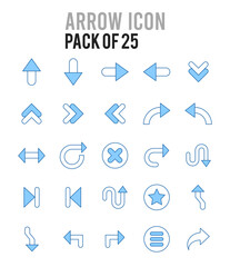 25 Arrow. Two Color icons Pack. vector illustration.