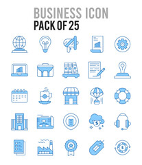 25 Business. Two Color icons Pack. vector illustration.