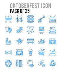 25 Oktoberfest. Two Color icons Pack. vector illustration.