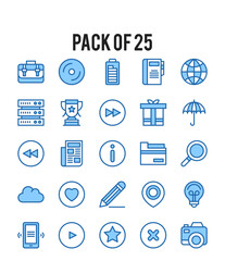 Fototapeta na wymiar 25 Essential. Two Color icons Pack. vector illustration.