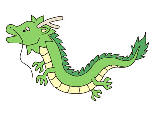 辰年　竜　年賀状　2024正月イラスト	