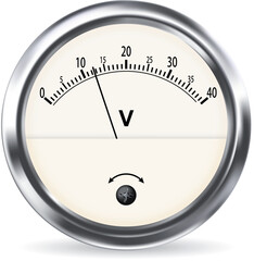 Vector illustration of a voltmeter. EPS-10