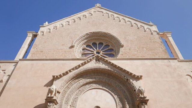 facade of the Basilica di Santa Caterina of Alessandria in Galatina, Italy