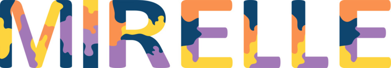 Mireille Colorful 3d Abstract Text name