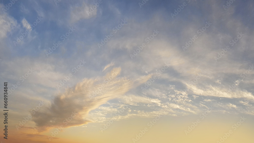 Wall mural beautiful morning sky with cloud