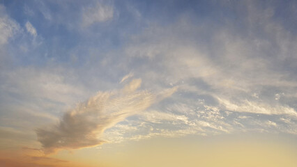 Naklejka na ściany i meble Beautiful morning sky with cloud