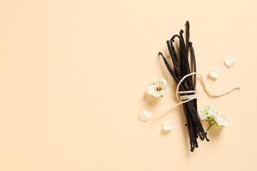 Concept of aromatherapy with aromatic vanilla extract