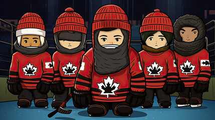 Canadian Hockey Cartoon