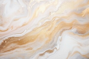 Silver and Beige Liquid Marble: Abstract Acrylic Art - obrazy, fototapety, plakaty