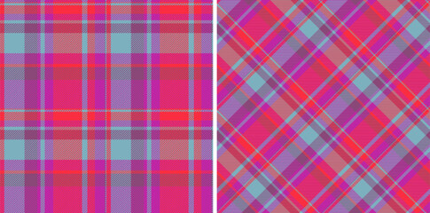 Seamless vector pattern of fabric texture check with a background tartan textile plaid.