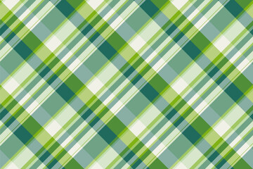 Fabric vector plaid of seamless tartan background with a check pattern texture textile.