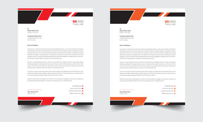 Simple corporate business letterhead design.