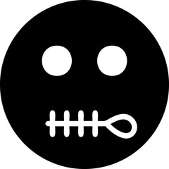 zipped Glyph Icon pictogram symbol visual illustration