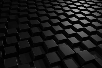 Elegant Seamless Pattern Black 3D Hexagonal Geometric Shape Illustration Background. Abstract Seamless Mosaic Mesmerizing 3D Honeycomb Background.