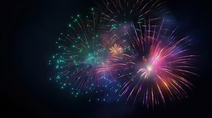 MulticoMulticolor fireworks explosion in night sky. Black background.lor fireworks explosion in night sky. Black background. High quality photo