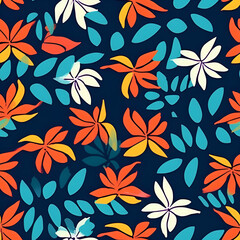 seamless pattern with leaves,leaf,ornament,art,nature,texture,Ai generated 