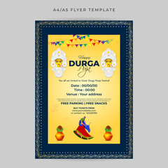 Vector illustration of Dandiya Night Invitation social media feed template