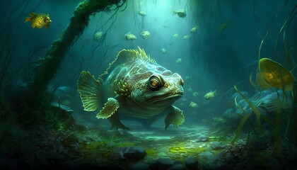 underwater swamp world fantastic realism 