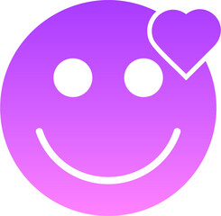 hearts Glyph Gradient Icon pictogram symbol visual illustration