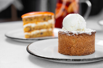 piece of cake, perfect desert banner for menu or coffeeshop
