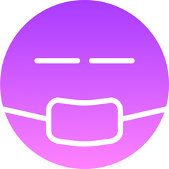 medical mask Glyph Gradient Icon pictogram symbol visual illustration
