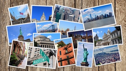Fototapeta na wymiar New York City photo stack