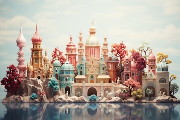 Magical fairy tale figurines and playsets, Generative AI 
