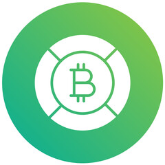 Bitcoin Vector Icon Design Illustration