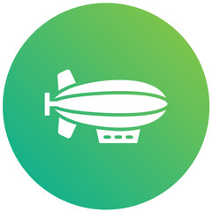 Zeppelin Vector Icon Design Illustration © Graphixs Art