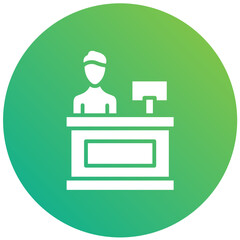 Check in desk Vector Icon Design Illustration