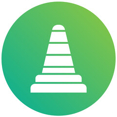 Fototapeta premium Traffic cone Vector Icon Design Illustration