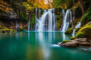 Obraz premium waterfall in the forest