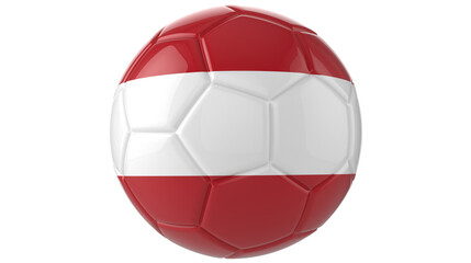 Austria flag football on transparent background	
