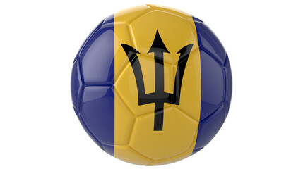 Barbados flag football on transparent background	
