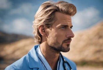 Realistic photo of  blond doctor - 660962269