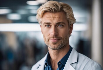 Realistic photo of  blond doctor - 660962271