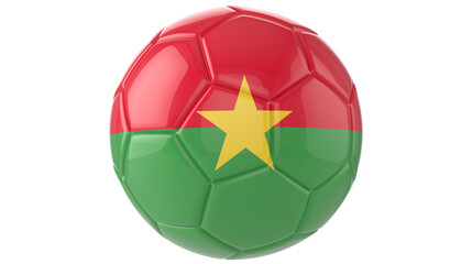 Burkina Faso flag football on transparent background	
