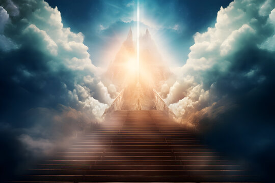 Stairway to Heaven A Captivating Photo Symbolizing Ascent Toward the Divine