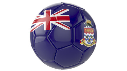 Cayman Islands flag football on transparent background	
