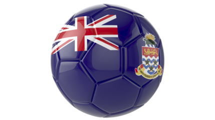 Cayman Islands flag football on transparent background	
