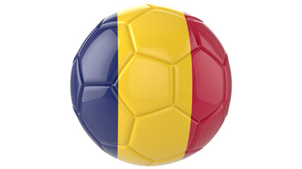 Chad flag football on transparent background	
