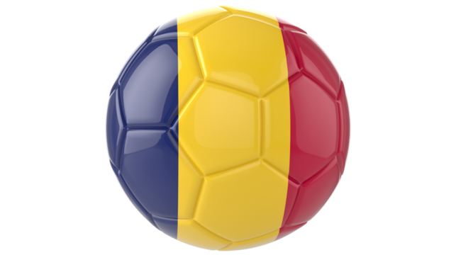 Chad flag football on transparent background	
